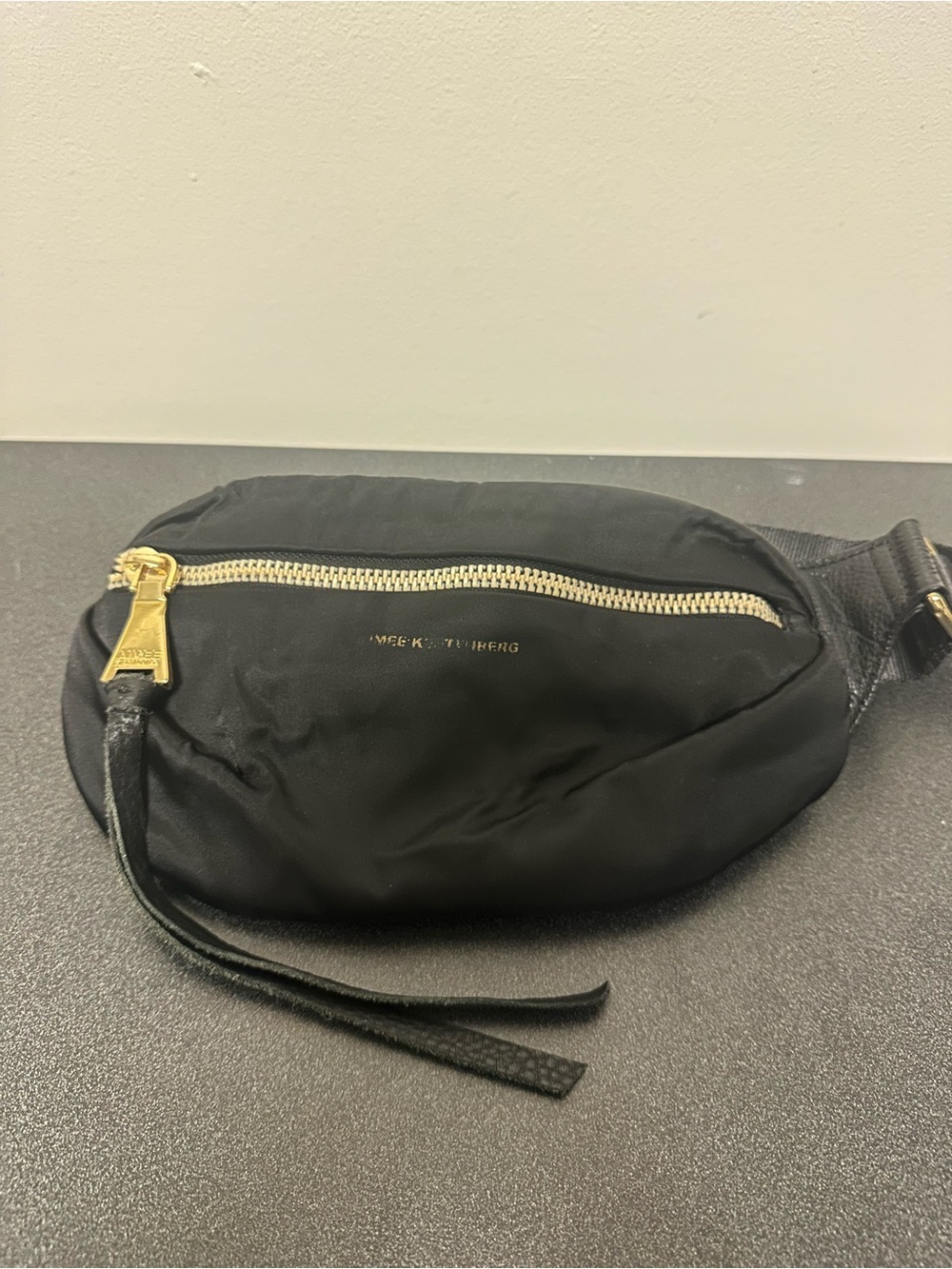 Aimee Kestenberg Black Nylon Leathed Bum Bag Belt Bag Crossbody Travel